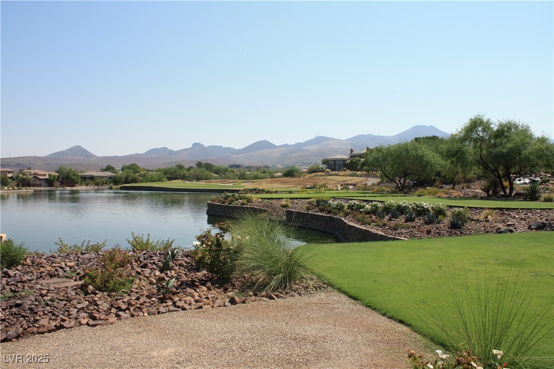17 Chatmoss Road Henderson, NV 89052 - Photo 53 of 58 View of water feature featuring a mountain view in community