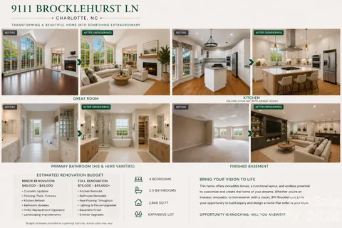 $500,000 | 9111 Brocklehurst Lane, Charlotte, NC 28215