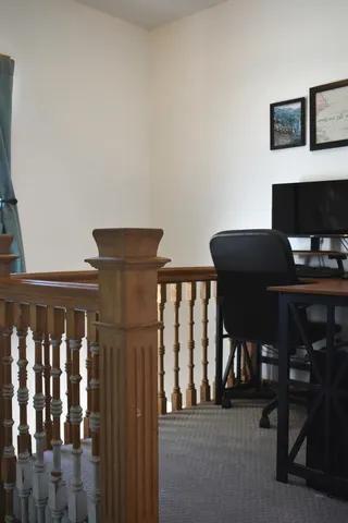 a view of swimming pool with a garden