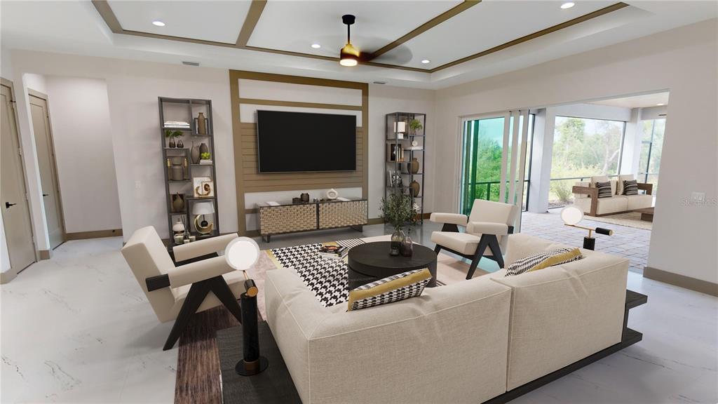 2049 Treasure Lane Punta Gorda, FL 33982 - Photo 10 of 72 a living room with furniture and a flat screen tv