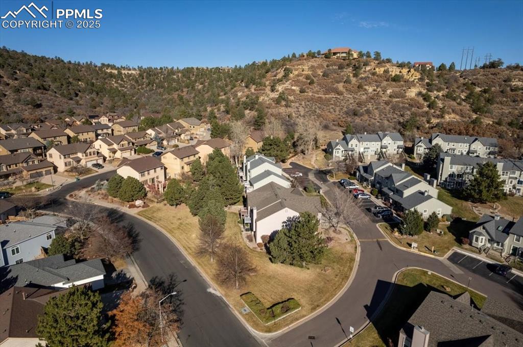2531 Blazek Loop Colorado Springs, CO 80918 - Photo 25 of 29 an aerial view of residential houses with outdoor space