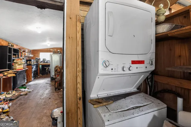 a room with storage and utility