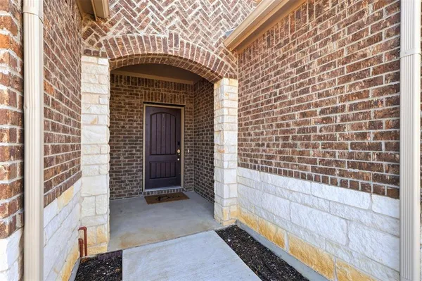 a view of front door of house