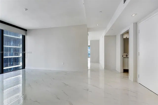 a front view of a building with balcony