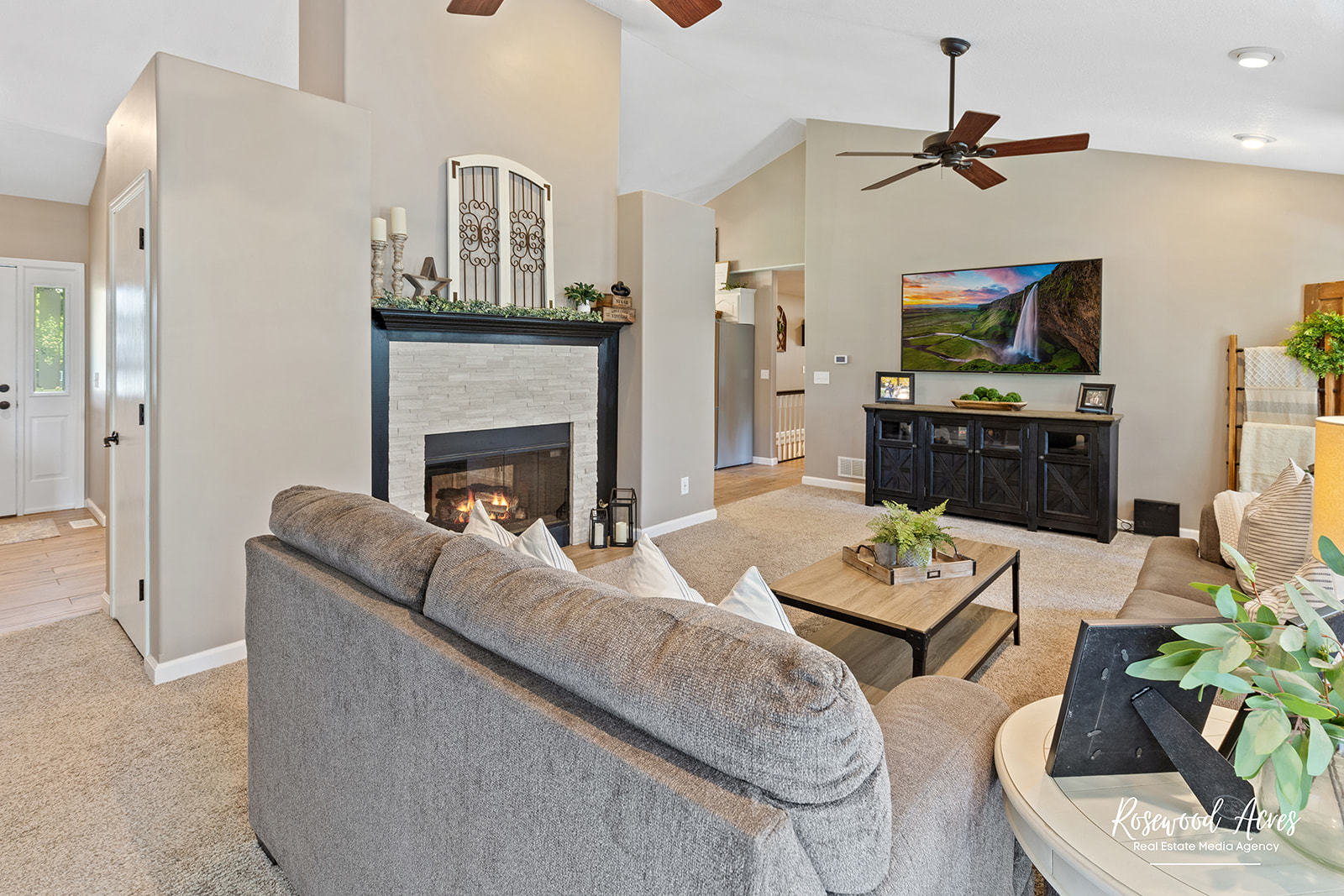 2650 Mooregate Turn Kankakee, IL 60901 - Photo 12 of 51 a living room with furniture and a fireplace