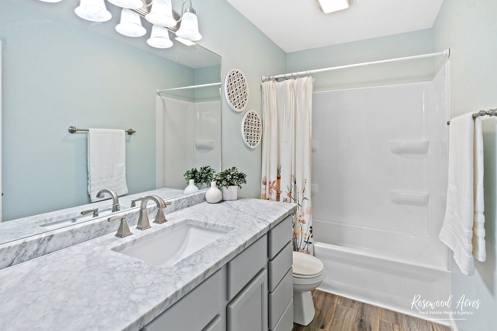 2650 Mooregate Turn Kankakee, IL 60901 - Photo 27 of 51 a bathroom with a granite countertop sink toilet and shower