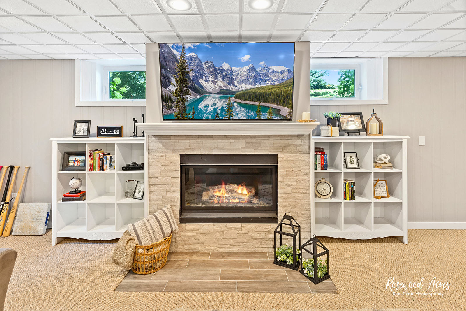 2650 Mooregate Turn Kankakee, IL 60901 - Photo 31 of 51 a living room with furniture a fireplace and a flat screen tv