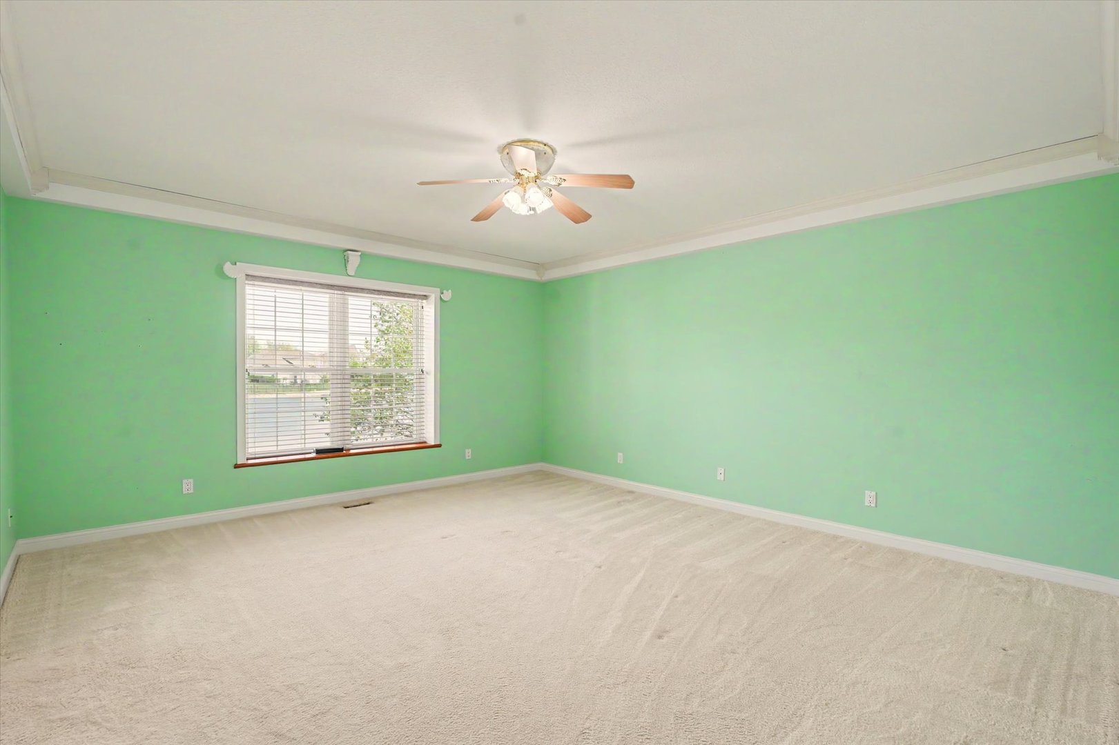 2910 Rutherford Drive Urbana, IL 61802 - Photo 23 of 62 an empty room with a window and a ceiling fan