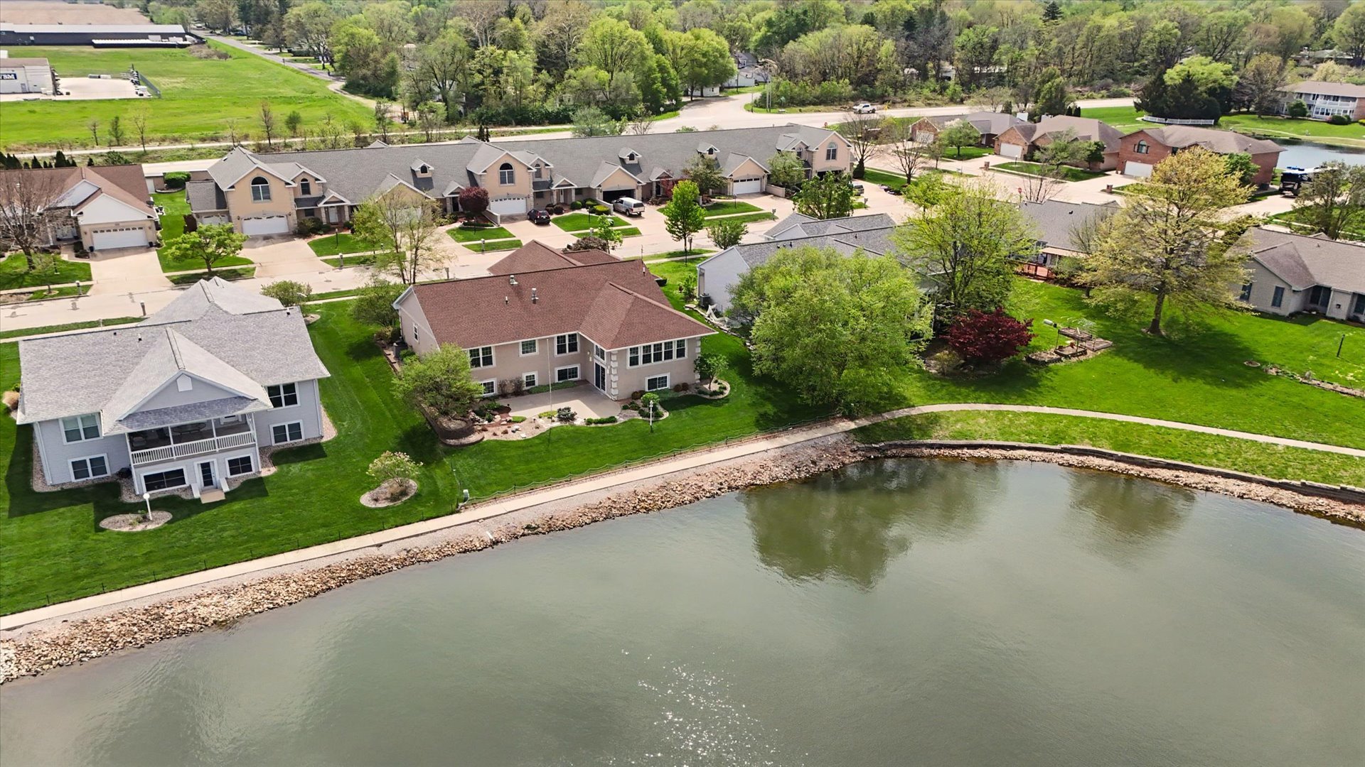 2910 Rutherford Drive Urbana, IL 61802 - Photo 52 of 62 an aerial view of a house with a swimming pool yard and outdoor seating
