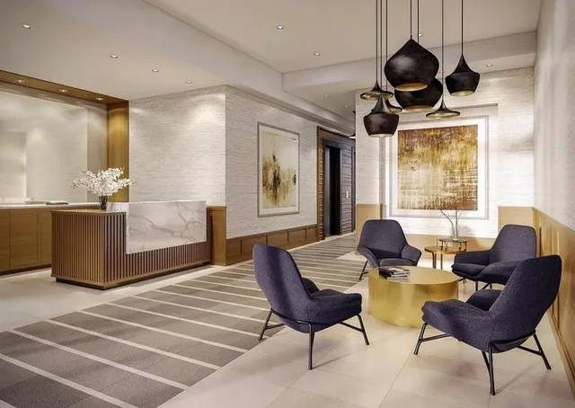 a front view of a building