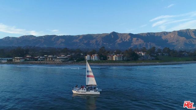 a view of a lake with a mountain
