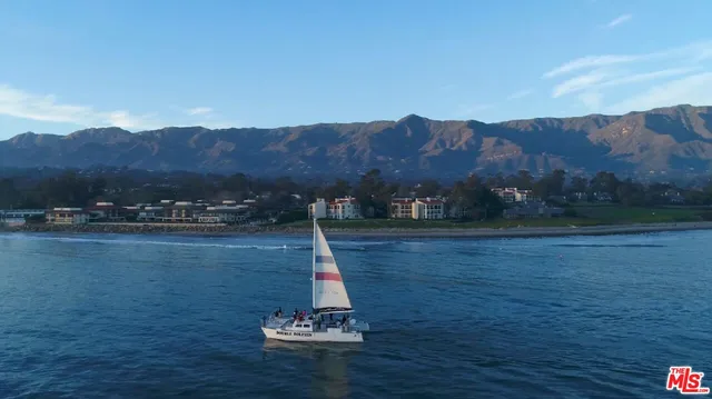 a view of a lake with a mountain