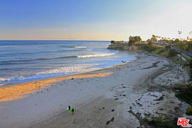 a view of beach and ocean