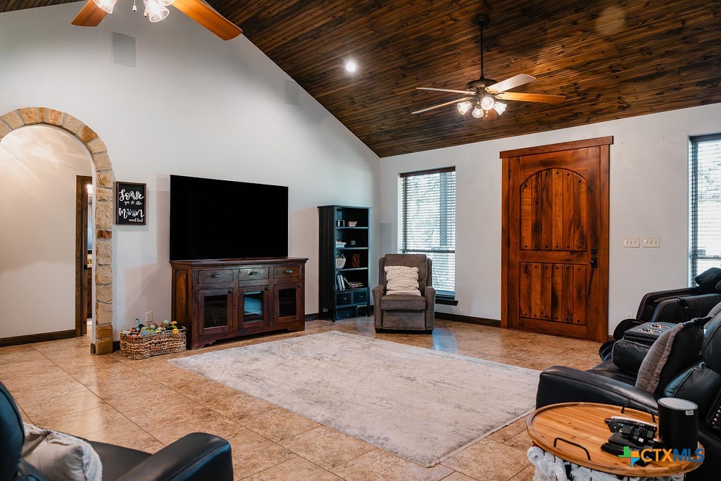 436 Jentry Road Inez, TX 77968 - Photo 5 of 42 a living room with furniture and a flat screen tv