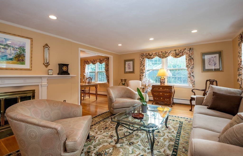 24 Hawthorn Road Marblehead, MA 01945 - Photo 15 of 30 a living room with furniture or couch and a fireplace
