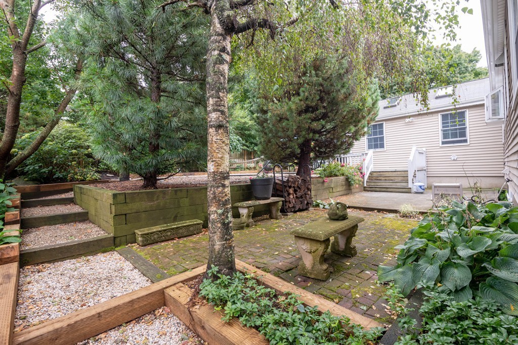 24 Hawthorn Road Marblehead, MA 01945 - Photo 7 of 30 a view of a backyard with sitting area