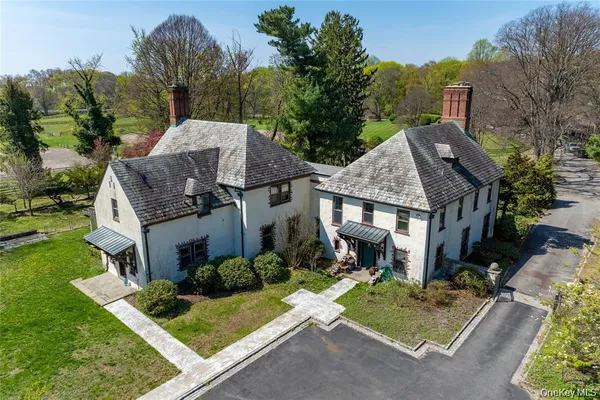 a aerial view of a house