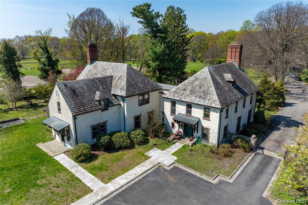 a aerial view of a house