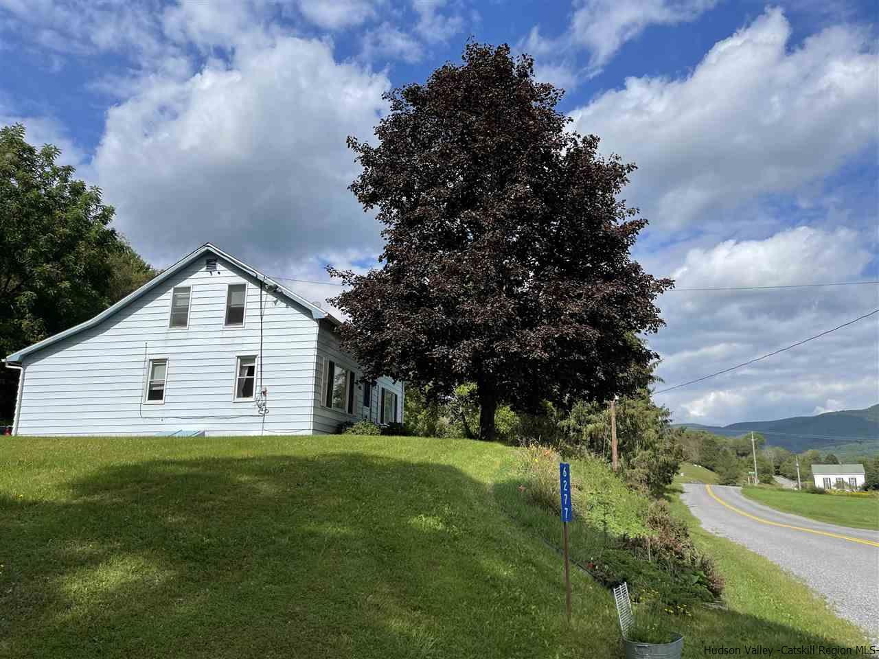 6277 County Rt 36 Denver, NY 12421 - Photo 27 of 27 a backyard of a house with plants and large tree