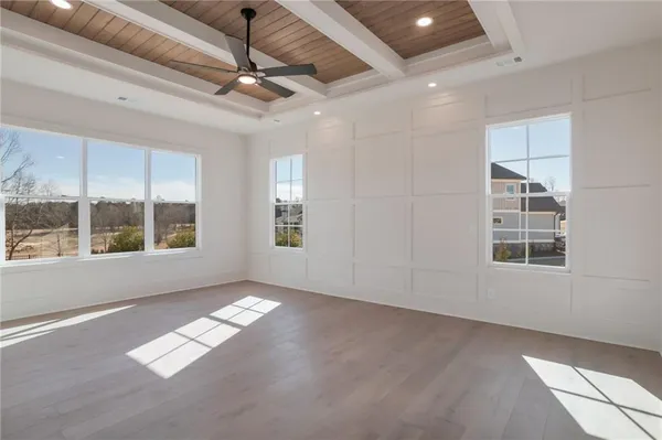 an empty room with a window