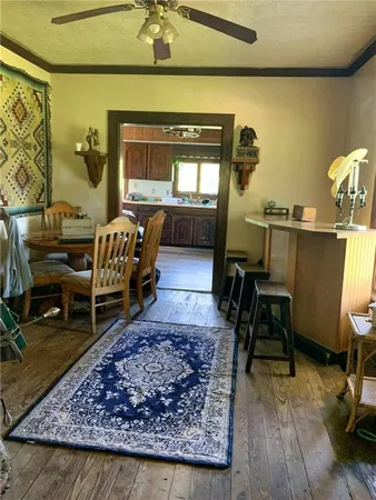 a view of wooden floor in a room