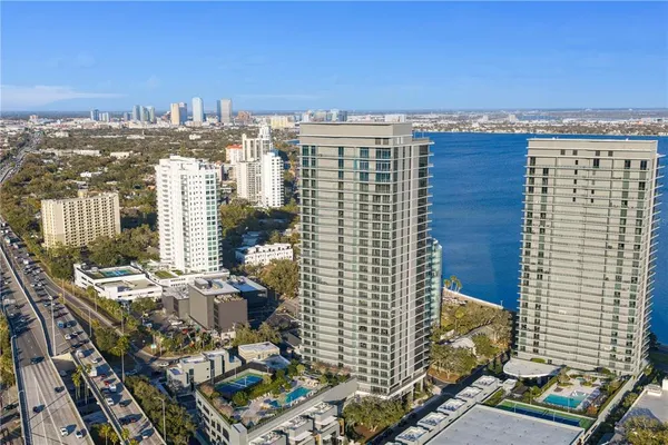a view of a balcony with city view