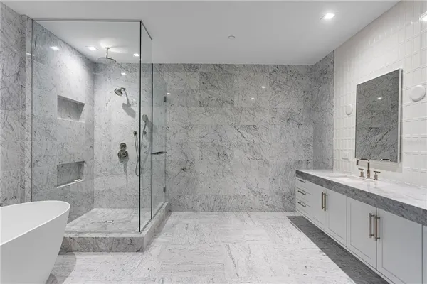 a view of city from a balcony