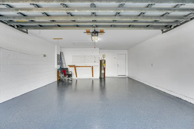 a view of a swimming pool with an ocean view