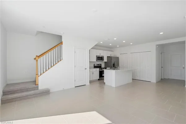 a view of a lake with a big yard