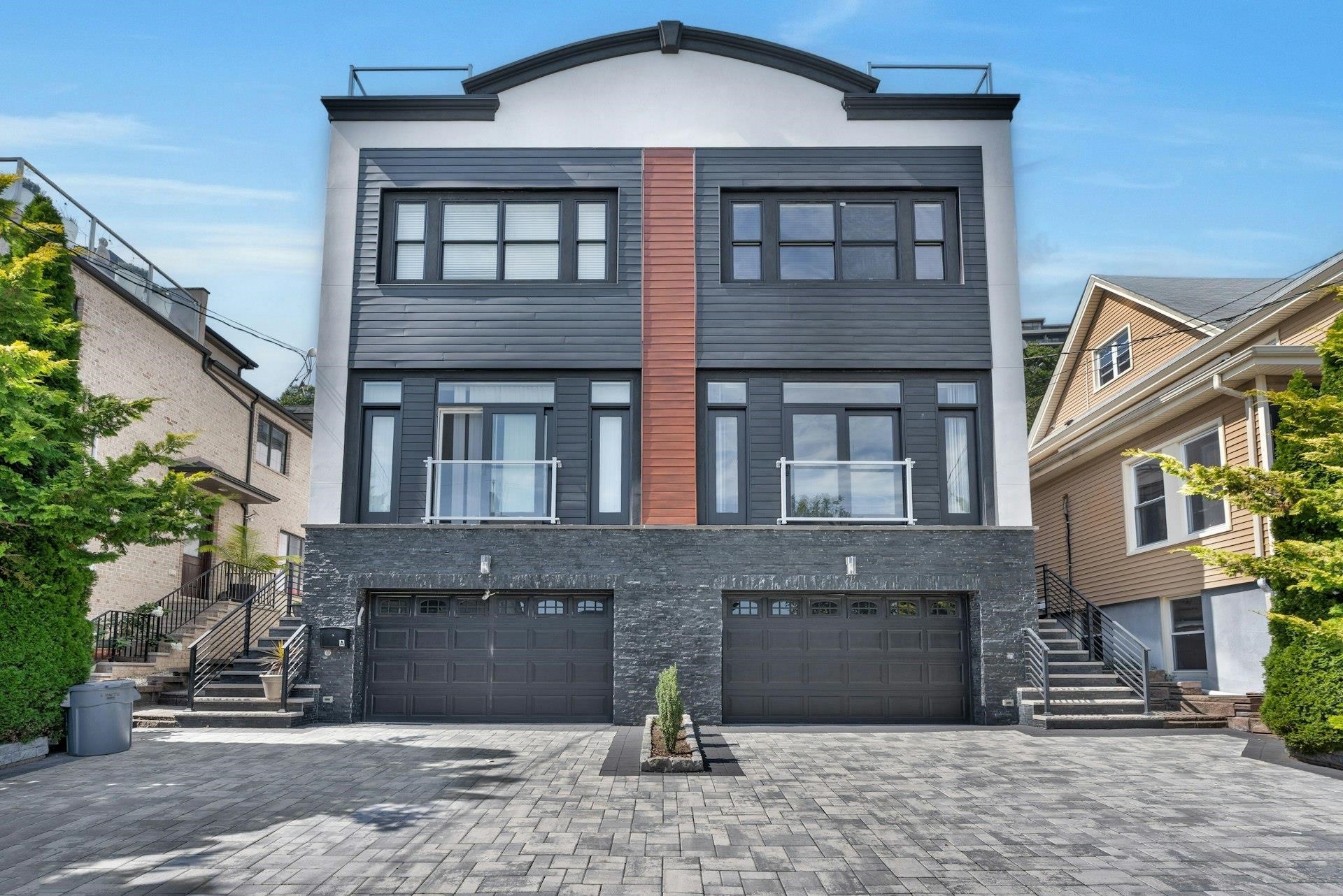 a front view of a house