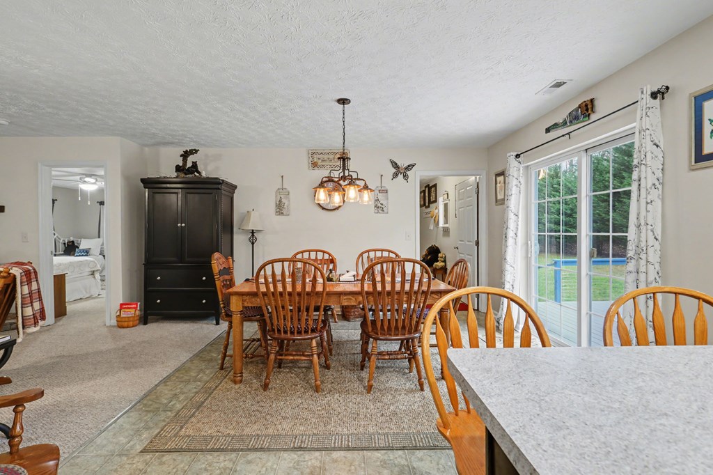 4790 Fires Creek Road Hayesville, NC 28904 - Photo 20 of 61 a view of a dining room with furniture window and outside view