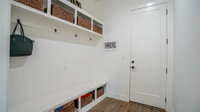 a room with storage and utility