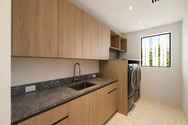 a view of a room with staircase