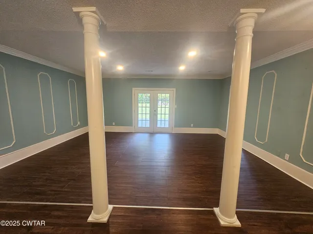 a view of livingroom with wooden floor