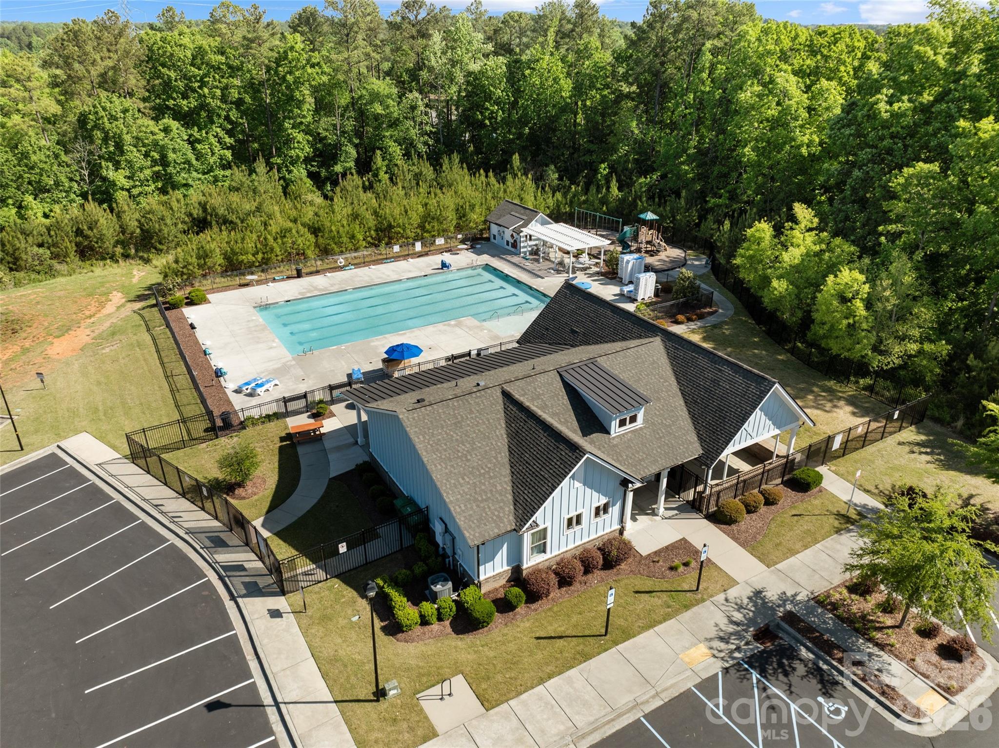 1350 Fishing Creek Road Clover, SC 29710 - Photo 44 of 47 an aerial view of a house with backyard space and sitting area