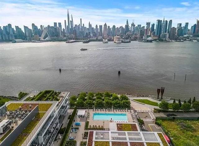 a view of city from a balcony