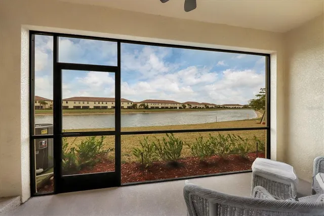 a view of roof deck with chair