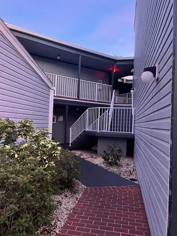 a view of a house with a deck