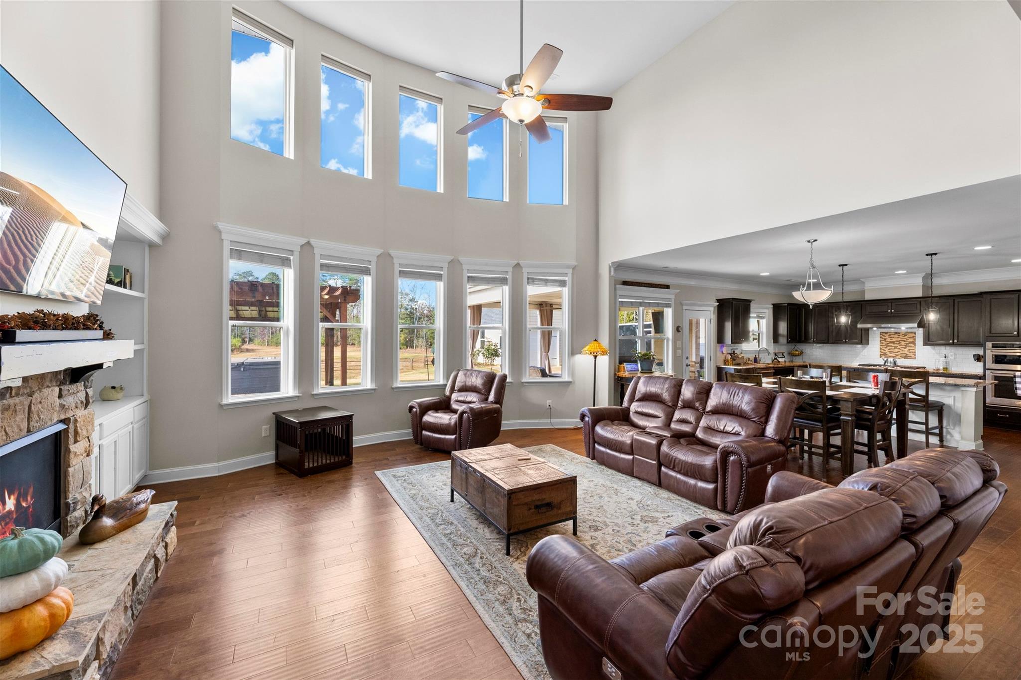 164 Reese Wilson Road Belmont, NC 28012 - Photo 5 of 27 a living room with furniture and a fireplace