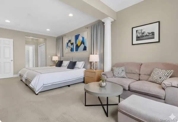 a view of a city from a balcony