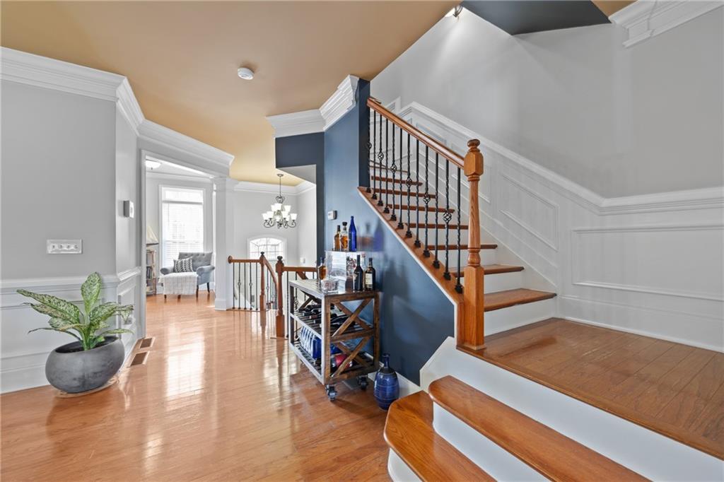 2871 Overlook Way Atlanta, GA 30324 - Photo 12 of 32 a view of entryway livingroom and hall with wooden floor