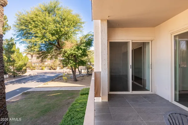 a view of backyard of house