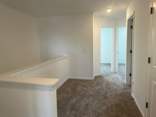 an empty room with closet
