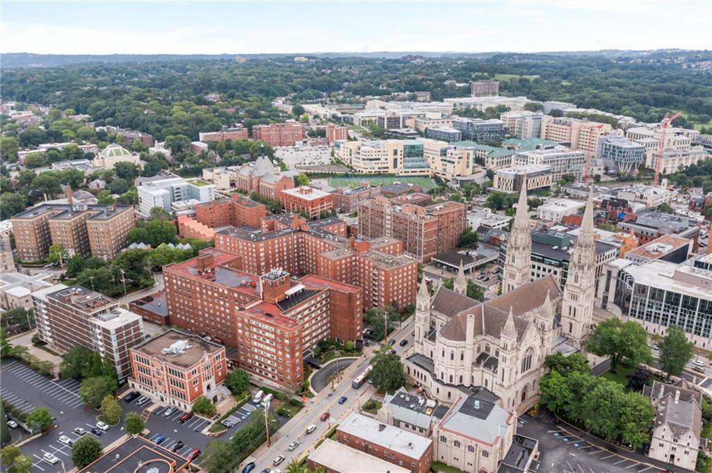 128 North Craig Street, Unit 612 Pittsburgh, PA 15213 - Photo 21 of 22 an aerial view of residential houses with city view
