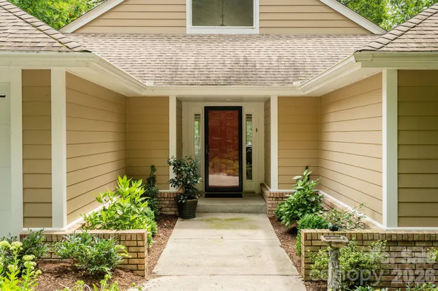 a view of a entryway door front of house