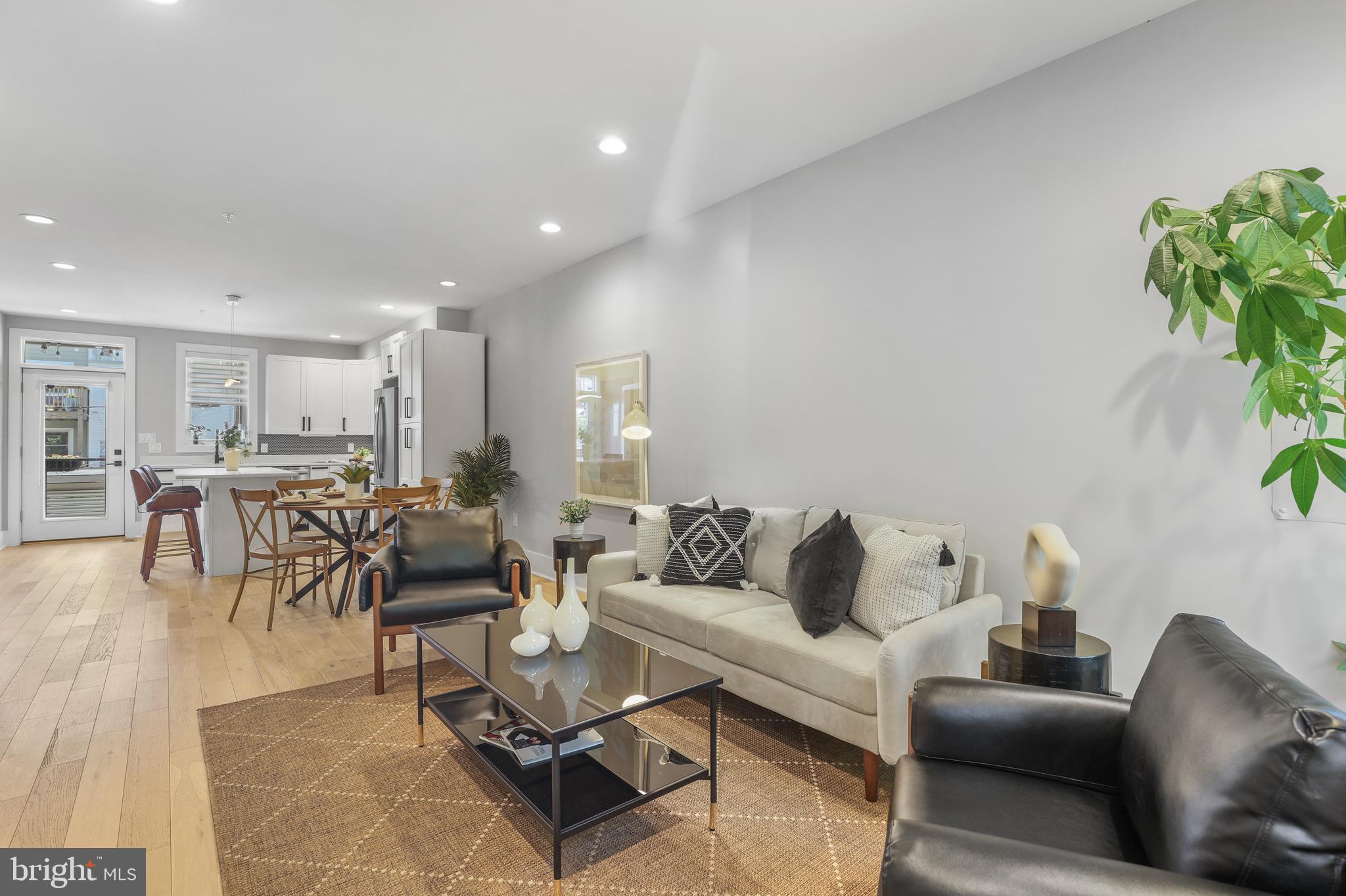 113 U Street Northeast, Unit 1 Washington, DC 20002 - Photo 8 of 63 a living room with furniture and a potted plant