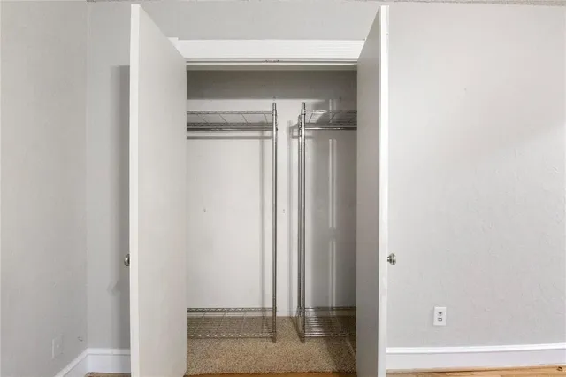 a view of a bathroom with a glass door