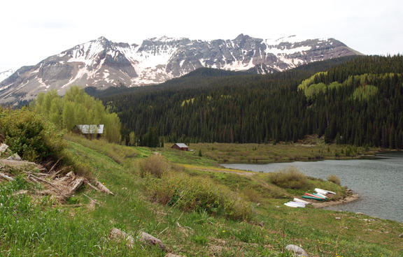 967 North Trout Lake Road Ophir, CO 81426 - Photo 2 of 7 a view of a town with mountains in the background
