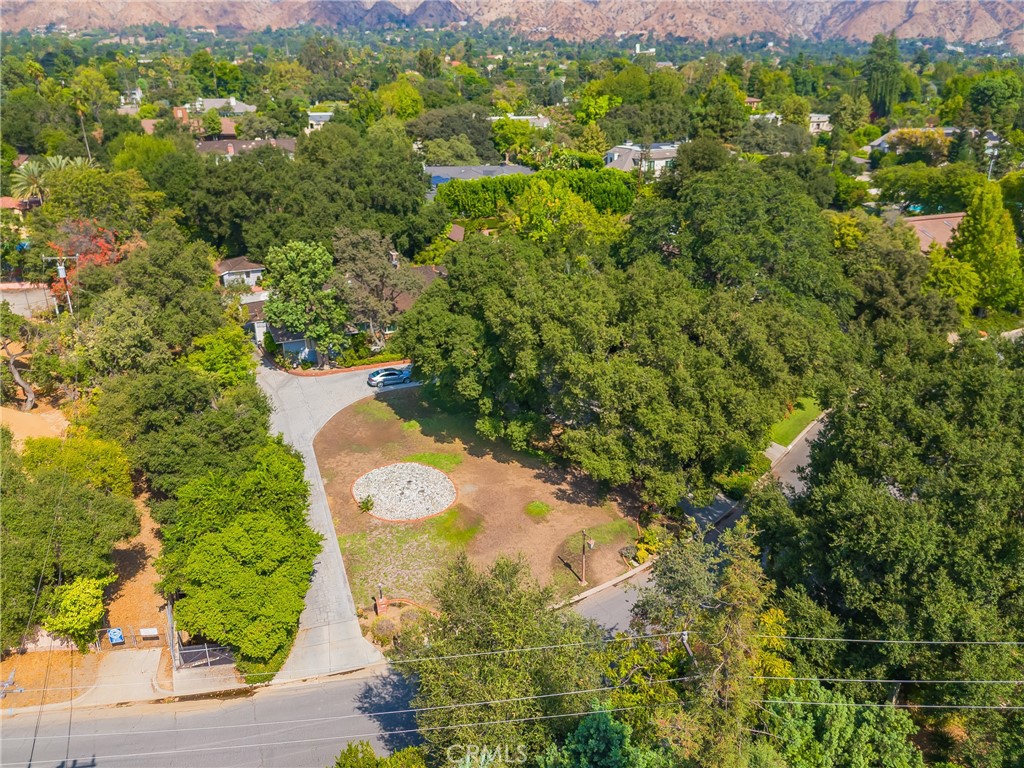 827 Hampton Road Arcadia, CA 91006 - Photo 33 of 37 an aerial view of a house with a yard and lake view