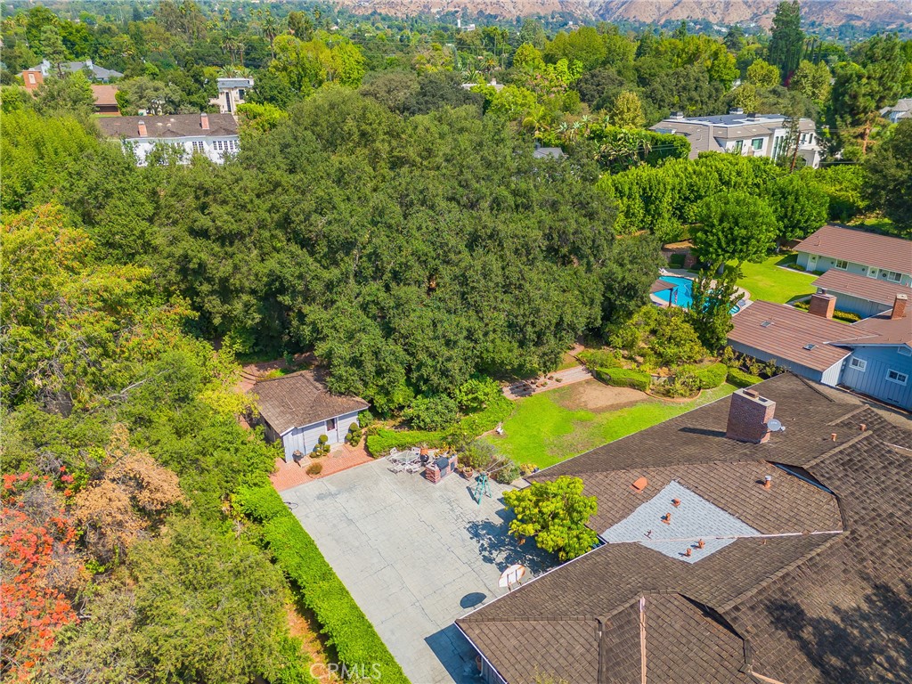827 Hampton Road Arcadia, CA 91006 - Photo 37 of 37 an aerial view of a house with a yard basket ball court and outdoor seating